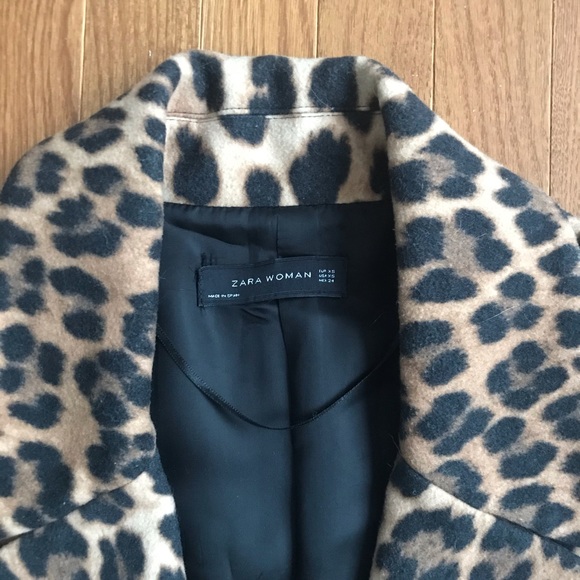 ZARA Leopard and Colorblock Coat - Picture 4 of 8
